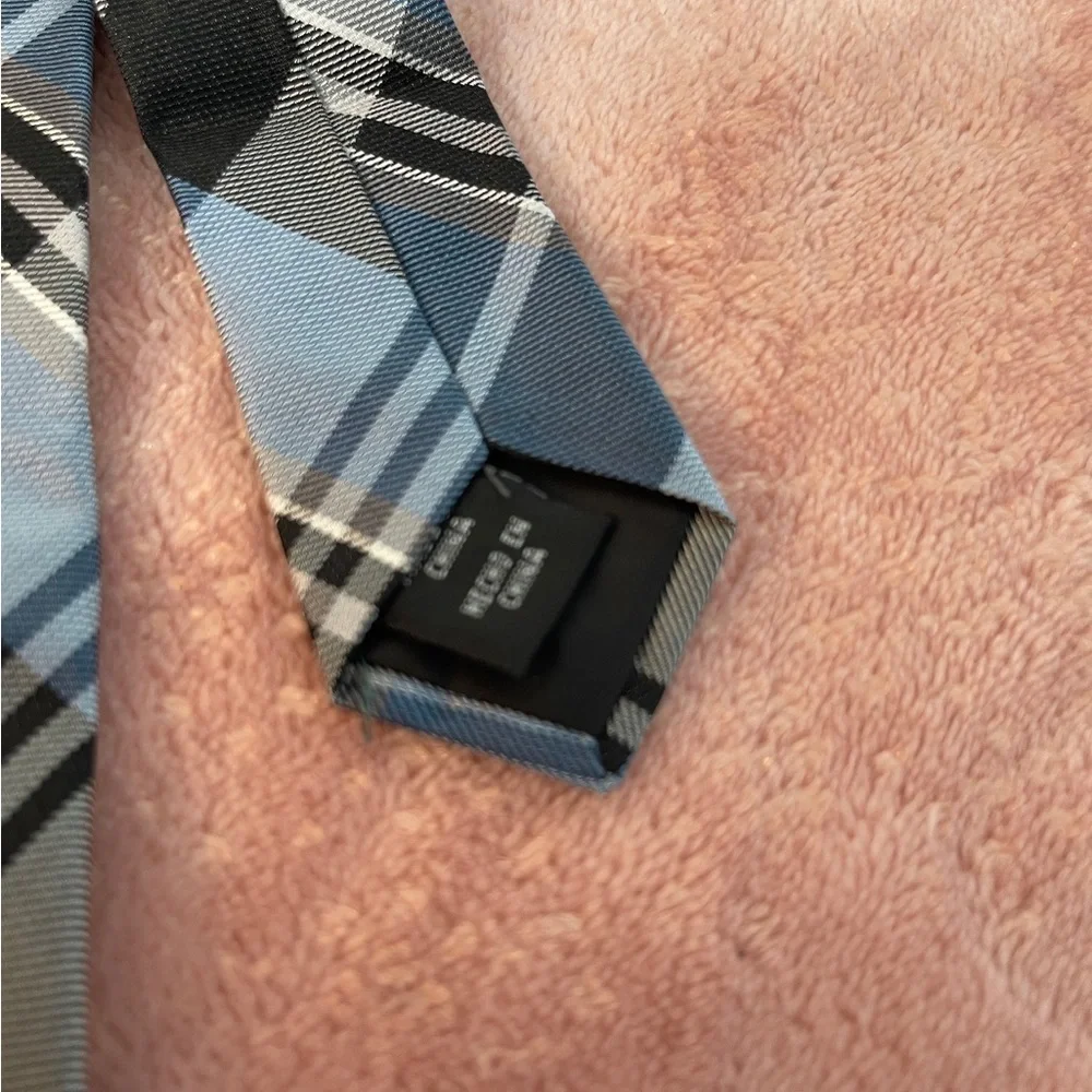 George Black and Gray Plaid Tie
